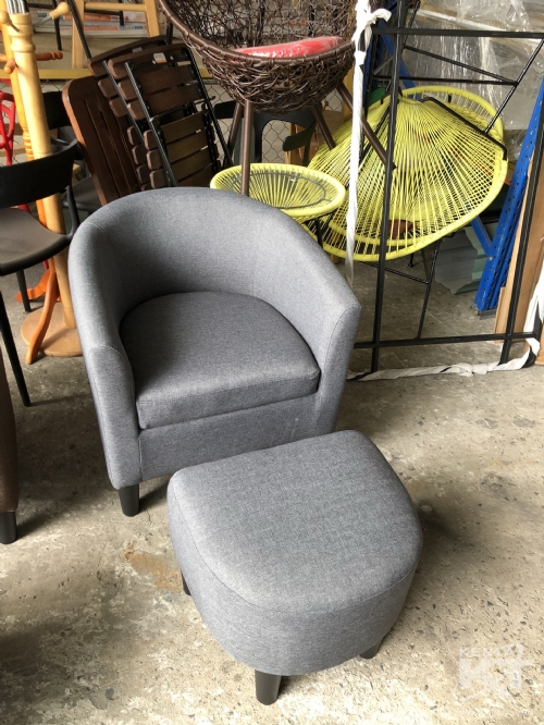sofa đơn xám 645x545x654