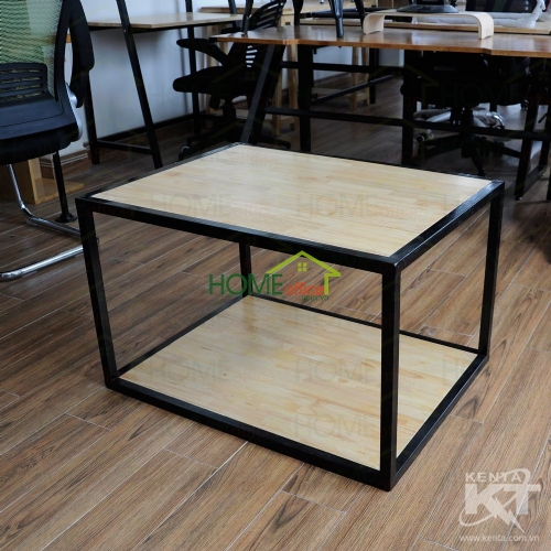 Bàn trà phòng khách khung chân sắt  - 110x50x45 cm