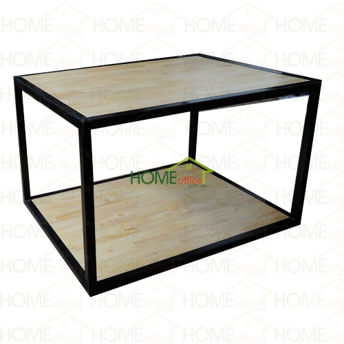 Bàn trà phòng khách khung chân sắt  - 110x50x45 cm