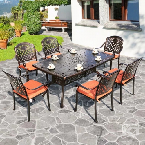 BỘ BÀN GHẾ SÂN VƯỜN NHÔM ĐÚC 1m5