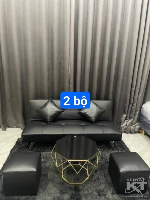 Bộ sofa bed đen simily