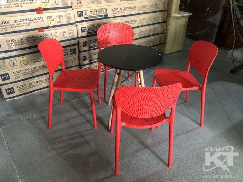 Ghế nhựa đỏ  Model 3002