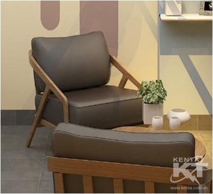 SOFA KATAKANA ĐƠN gỗ cao su