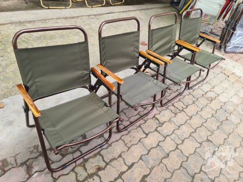 Ghế biển thấp nâu lính (thùng)
