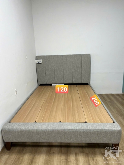 Giường 120x200 xám