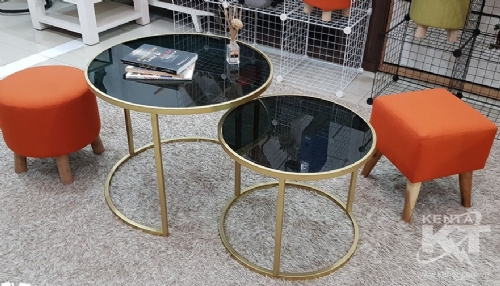 Bàn sofa đôi mặt kính