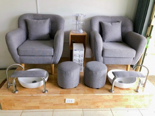 Ghế sofa đơn có đôn