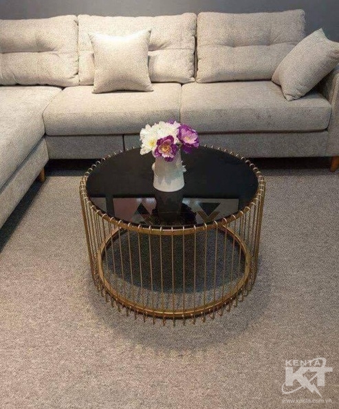 Bàn sofa lồng chim mặt kính