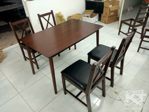 Bộ bàn 4 ghế nàu nâu nhạt