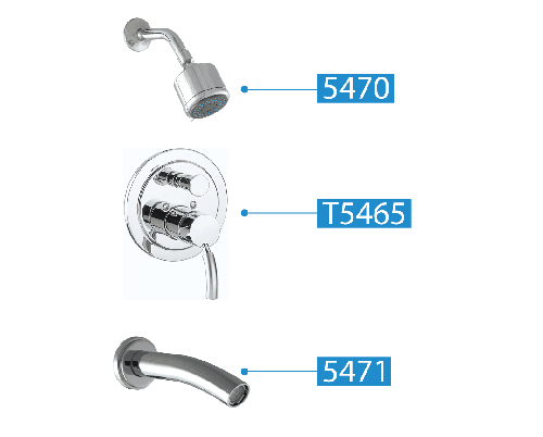 Bộ sen tắm âm tường Duna  T5465
